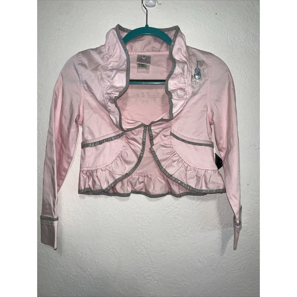 Disney Store Hannah Montana Pink Ruffle Bolero Jacket Undercover Pop Star Tween‎